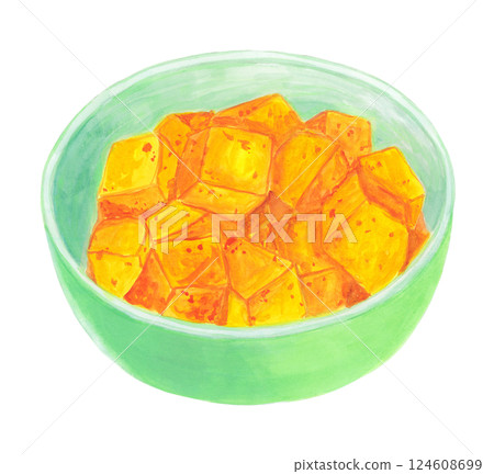 Watercolor illustration of kakuteki (radish kimchi) Watercolor illustration of kakuteki (radish kimchi) 124608699