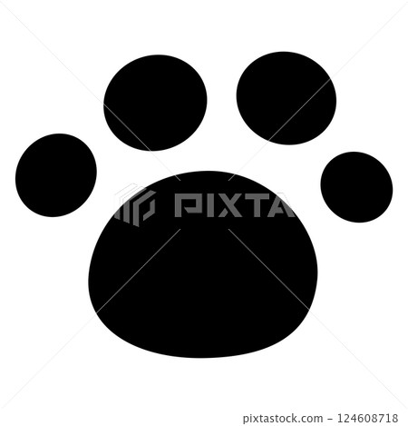 貓的足跡圖示說明 124608718