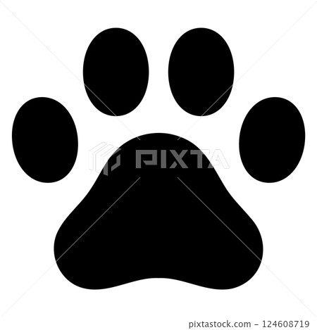 貓的足跡圖示說明 124608719