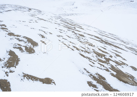 Snow scene of Tottori Sand Dunes in winter Tottori Prefecture Tottori Sand Dunes 124608917