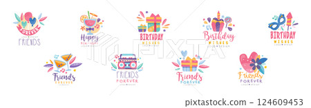 Happy Birthday Logo and Badge Design Vector Set Happy Birthday Logo and Badge Design Vector Set 124609453