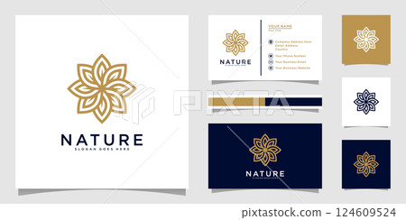nature flower logo premium vector 124609524