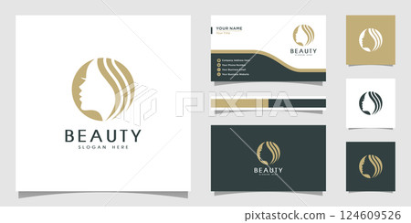 beauty nature logo vector design premium 124609526