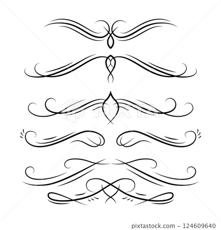 Vector decorative design elements and vintage page decor Vector decorative design elements and vintage page decor 124609640