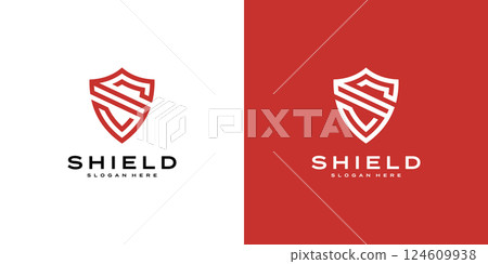 Security Shield Logo vector premium Security Shield Logo vector premium 124609938