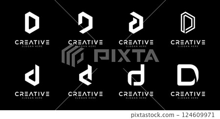 set of initials D logo vector design template 124609971