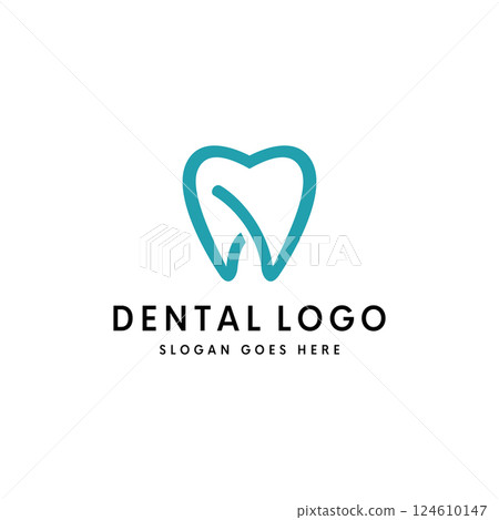 Tooth dental logo vector template 124610147