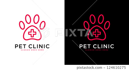 PET PAW CLINIC MEDICAL LOGO VECTOR PET PAW CLINIC MEDICAL LOGO VECTOR 124610275
