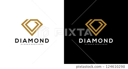 diamond logo vector designs mono line diamond logo vector designs mono line 124610298