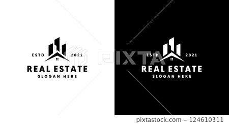 real estate building logo vector design 124610311