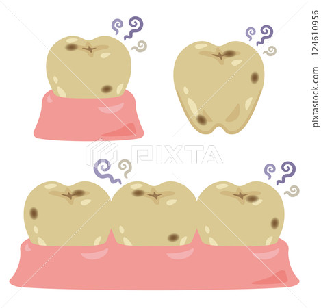 牙齒染色插圖集 牙齒染色插圖集 124610956