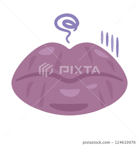 Illustration of pale lips 124610976