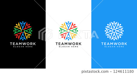 people vector design represents teamwork, diversity, signs and symbols. 124611180
