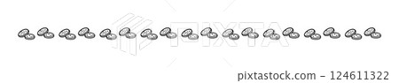 Simple hand-drawn cute cookie border Simple hand-drawn cute cookie border 124611322