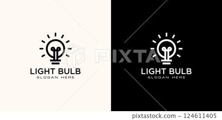 light bulb logo design vector 124611405
