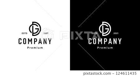 Set of creative monogram letter GD logo template. the logo can be used for business and building company. Set of creative monogram letter GD logo template. the logo can be used for business and building company. 124611435