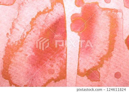 Thick real watercolour paint messy background with spltters and lines pink Thick real watercolour paint messy background with spltters and lines pink 124611824