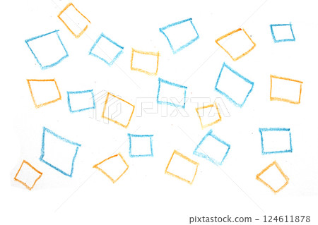 Pastel Oil Crayon Multicolour Rainbow Geometric Triangles Squares Child Like Drawing Background Pastel Oil Crayon Multicolour Rainbow Geometric Triangles Squares Child Like Drawing Background 124611878