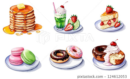 草莓糖果插圖集 124612053