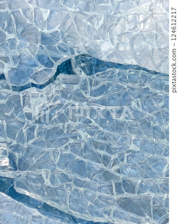 Close up od smashed glass abstract background splintered shards 124612217
