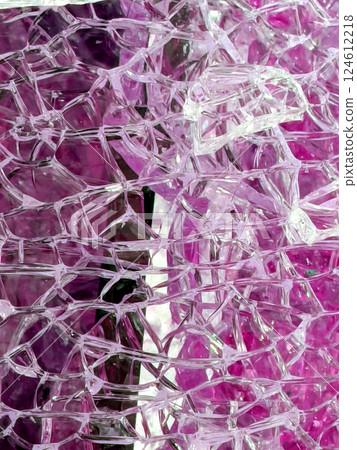Close up od smashed glass abstract background splintered shards 124612218