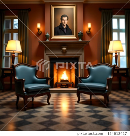 A stylish conversation room with a relaxed atmosphere A stylish conversation room with a relaxed atmosphere 124612417