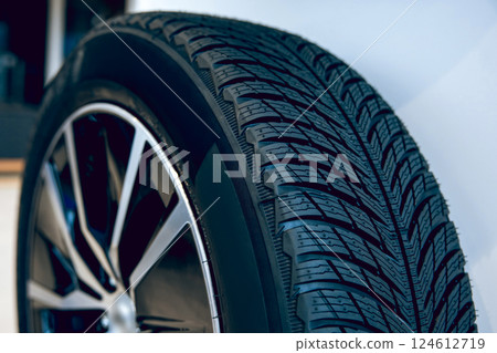 Tire for changing in workshop for vehicle maintenance 124612719