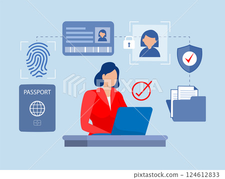 KYC or know your customer , Idea of business identification and finance safety. Analyzing Client Surveys customer concept 124612833