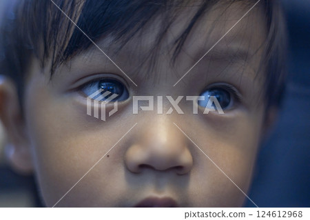 Close Up Of A Toddler Face 124612968