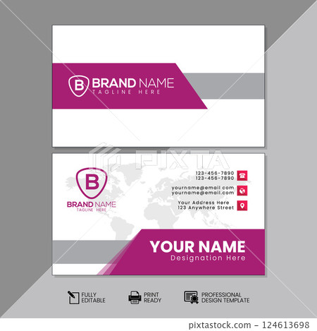 Professional Business Card Template. Unique Business Card Template. Modern Business Card Template Professional Business Card Template. Unique Business Card Template. Modern Business Card Template 124613698