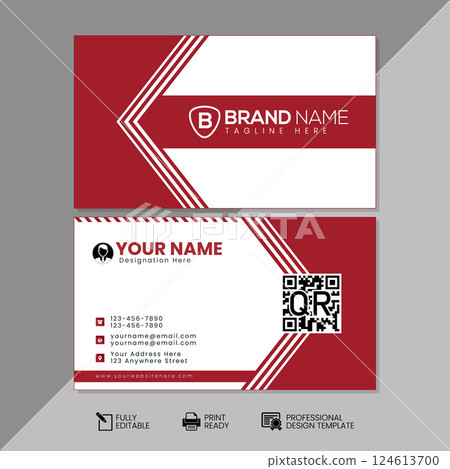 Professional Business Card Template. Unique Business Card Template. Modern Business Card Template 124613700