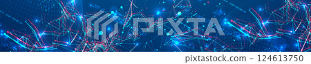 Digital network & data flow in cyberspace theme background. Vector. Digital network & data flow in cyberspace theme background. Vector. 124613750