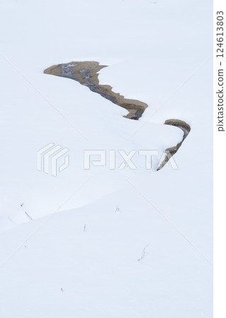 Snow scene of Tottori Sand Dunes in winter Tottori Prefecture Tottori Sand Dunes 124613803