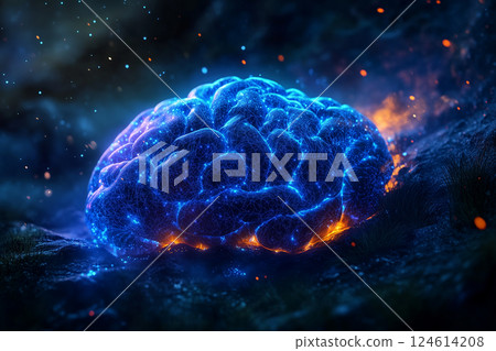 深度睡眠（放鬆狀態）時的大腦影像 124614208
