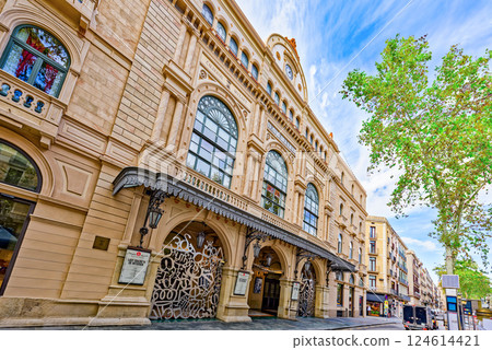 Gran Teatre del Liceu on La Rambla in Barcelona. 124614421