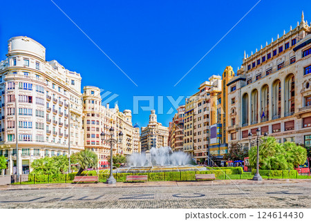 Valencia. Modernisme Plaza of the City Hall . 124614430