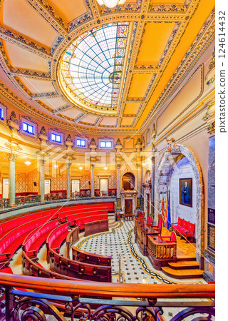 Indoor view Valencia City Hall on City Hall Square. Indoor view Valencia City Hall on City Hall Square. 124614432