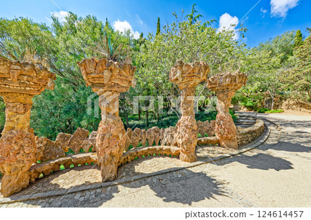 Barcelona. Gorgeous and amazing Park Guel . 124614457