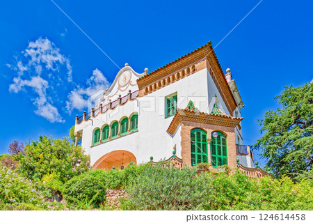 Barcelona. Gorgeous and amazing Park Guel . Barcelona. Gorgeous and amazing Park Guel . 124614458