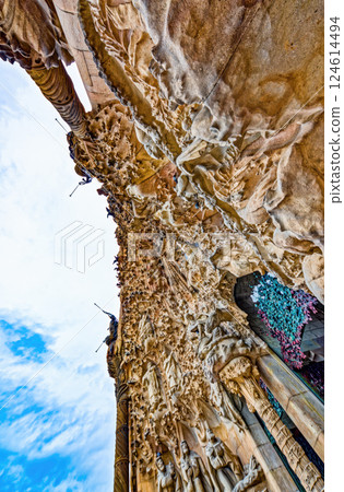 Sagrada Familia,beautiful and majestic  outdoor view. 124614494