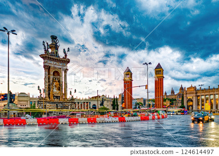 Pllaca De Espanya (Square of Spain) in city center. Barcelona. Pllaca De Espanya (Square of Spain) in city center. Barcelona. 124614497