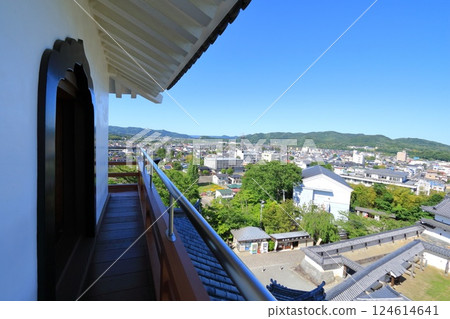 View of Shiroishi city from the castle tower of Shiroishi Castle in Shiroishi City, Miyagi Prefecture View of Shiroishi city from the castle tower of Shiroishi Castle in Shiroishi City, Miyagi Prefecture 124614641