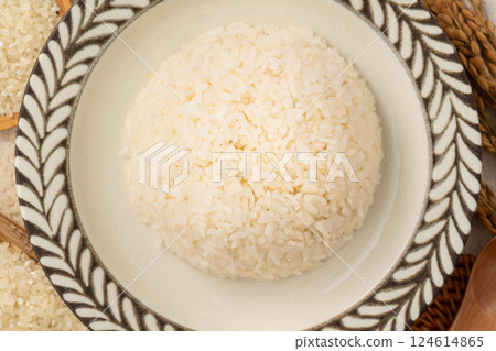 white rice white rice japanese white rice gohan gohan white gohan 124614865
