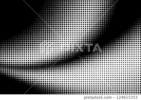 Wavy Halftone Squares Forming Abstract Pattern Wavy Halftone Squares Forming Abstract Pattern 124615353