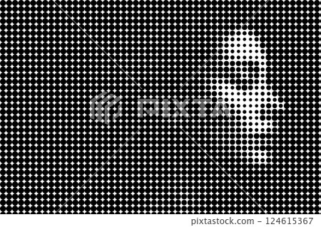 Halftone Female Face Hidden in Dots Halftone Female Face Hidden in Dots 124615367