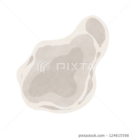 Watercolor spot. Beige stone. Puddle with liquid. Fossil with time layers of different prehistoric eras. Watercolor illustration. Background, hand drawing. High quality illustration Watercolor spot. Beige stone. Puddle with liquid. Fossil with time layers of different prehistoric eras. Watercolor illustration. Background, hand drawing. High quality illustration 124615598