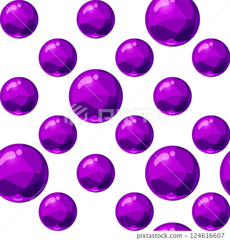 Purple colorful balls seamless pattern 124616607