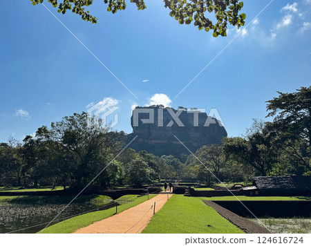 Sigiriya Rock and ruins in the foreground, World Heritage Site, Sri Lanka 124616724