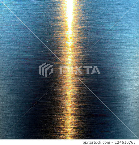 Vertical golden light streak over brushed dark blue metal surface creating an industrial aesthetic. Vertical golden light streak over brushed dark blue metal surface creating an industrial aesthetic. 124616765