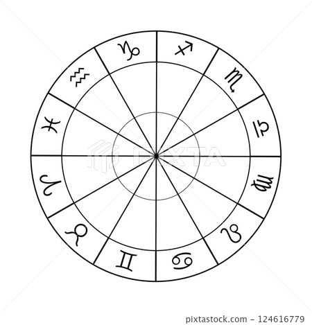 星座圖宮文字空白（單色） 124616779